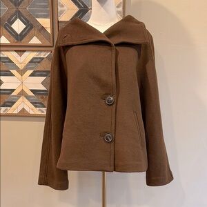 NakedCashmere Blake Coat Jacket Wool Cashmere Blend Brown Large